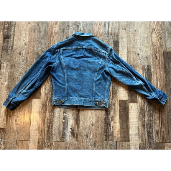 Vintage Lee Medium Wash Denim Jean Trucker Jacket 70's Medium Wash Size 38 or 10 - Picture 5 of 5